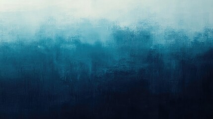 Poster - Smooth gradient of cool tones, transitioning from deep navy blue to light teal, offering a calm and sophisticated abstract look.