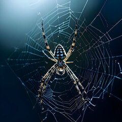 Wall Mural - spider on web