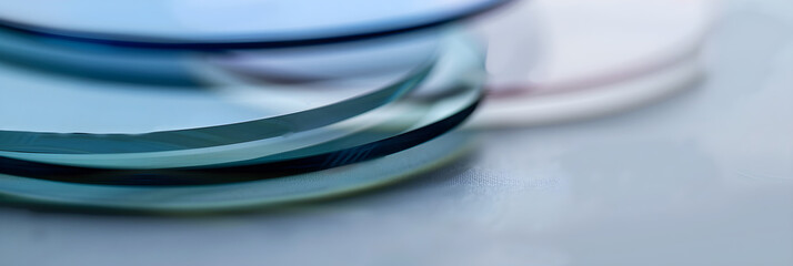 Poster - abstract futuristic background with glass shapes iblue colors. modern design technologies