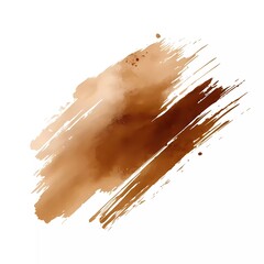 Poster - brown watercolor brush stroke background vector illustration