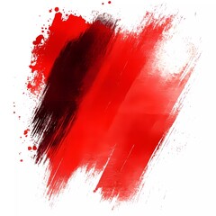 Poster - red watercolor brush stroke background vector illustration 