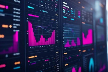 animated dashboard with real-time website traffic analytics, live data visualization, web performanc