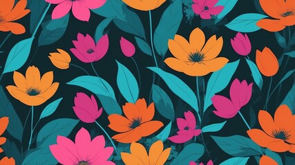 minimalist floral pop art background