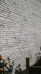 Wall Mural - White brick wall background