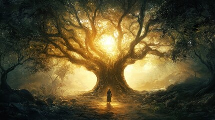 Poster - Mystical Tree in a Forest