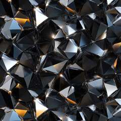 Poster - Black Crystal Texture.