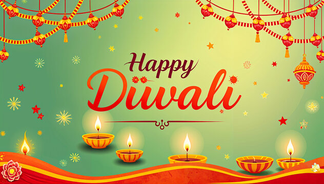 Happy diwali banner design. Deepavali poster design social media post