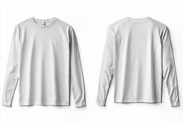 White Long Sleeve Tshirt Mockup Isolated created with Generative AI