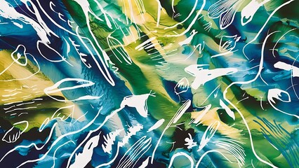 Wall Mural - Abstract hand painted watercolor background.