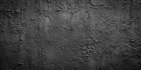 Canvas Print - Black weathered cement wall with a textured surface perfect for background