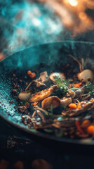 Poster - Steaming Mushroom Dish.