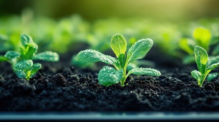 Wall Mural - simple ai-powered app monitoring crop health on a tablet, minimalistic background with ample blank s