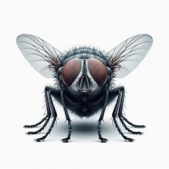 Wall Mural - fly on white background