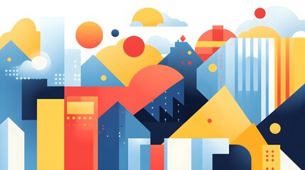 Wall Mural - a flat design of a promotional flyer that remains impactful when scaled down for postcards