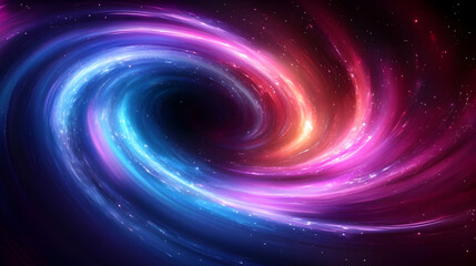 Canvas Print - A vibrant cosmic swirl of colors representing the universe.