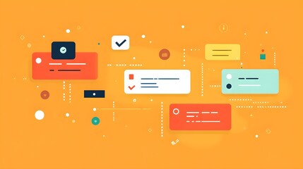 Flat design of a customer support chat interface with clear, easy-to-use messaging options