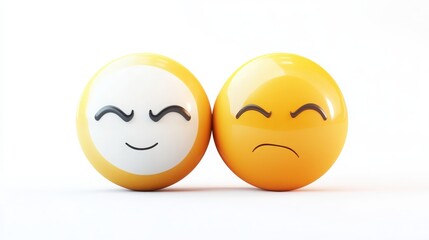 A 3D cartoon emoji with a face thatâ€™s half-asleep and half-awake, showing the struggle between sleepiness and staying alert, on a white background