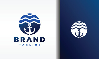 Sticker - underwater anchor logo