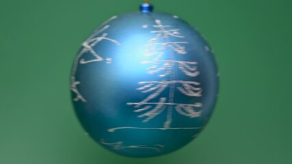 Wall Mural - christmas blue ball