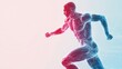 © Stock Avenue - Muscular build demonstration through intensive workout routine on blank slate background with copy space