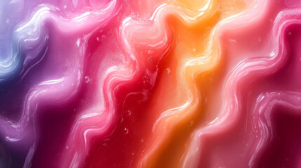 Wall Mural - Colorful abstract waves in vibrant shades of pink, orange, and purple create a dynamic visual effect