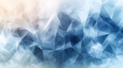 Aufkleber - abstract geometric shapes in shades of blue and white create a visually captivating pattern in a ser