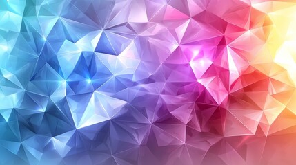 Poster - Abstract geometric pattern with vibrant colors blending together in a colorful design