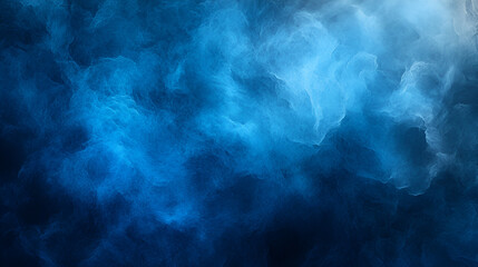 Aufkleber - Abstract blue smoke swirling gracefully in dark space creates an ethereal atmosphere and captivating visual depth
