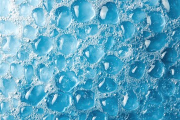 Wall Mural - Blue bubbles in soapy water. Perfect for use in product packaging or for websites about cleaning and hygiene.