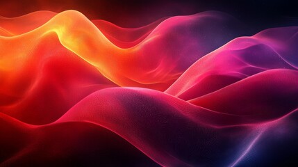 Aufkleber - Vibrant waves of colorful light flow gracefully through the darkness, creating a captivating visual experience at night
