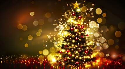 Wall Mural - Christmas_tree_Christmas_lights_christmas_background