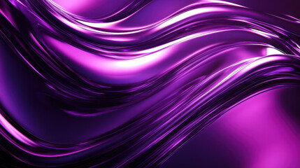 Sticker - Abstract purple waves creating a smooth, flowing texture with a glossy finish.