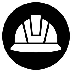 Wall Mural - hard hat glyph icon