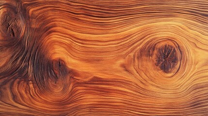 Poster - Smooth cedar wood background with warm reddish-brown tones and visible knots for an organic look.