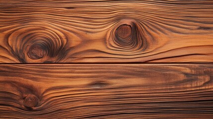 Poster - Smooth cedar wood background with warm reddish-brown tones and visible knots for an organic look.