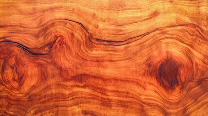 Poster - Smooth cedar wood background with warm reddish-brown tones and visible knots for an organic look.