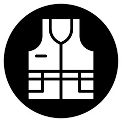 Wall Mural - vest glyph icon