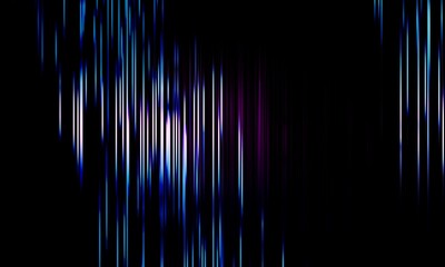Fototapete - blue geometric shape abstract technology lines on black background
