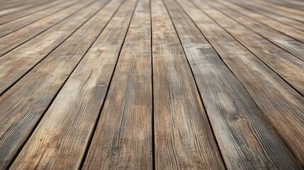 Poster - Wooden deck background with evenly spaced planks and natural weathering, perfect for an outdoor theme.