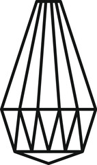 Poster - minimalist geometric pendant lamp hanging from the ceiling, providing light
