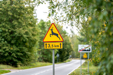 A road sign caution 