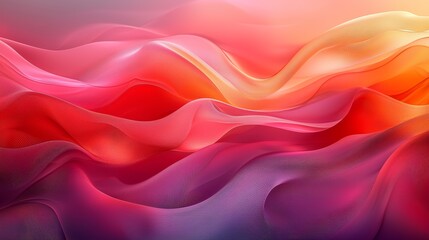 Aufkleber - vibrant waves of color blend in a captivating abstract display reminiscent of a sunset over rolling 