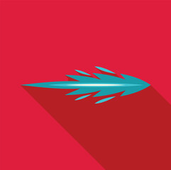 Poster - blue fire arrow is flying through the air, leaving a trail of fire in its wake