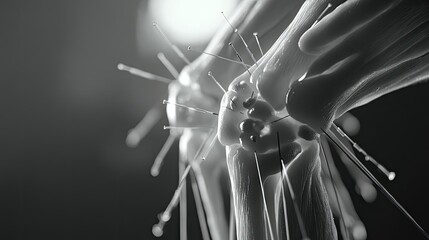 Poster - Abstract composition showcasing dynamic movements and connections, highlighting the beauty of interaction and energy flow.