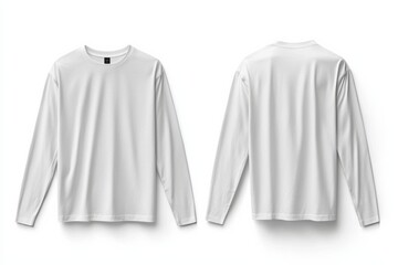 White Long Sleeve Tshirt Mockup Isolated created with Generative AI