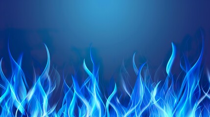 Wall Mural - Wallpaper_Blue_flames_background