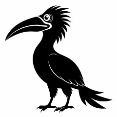 Wall Mural - Hornbill Black silhouette