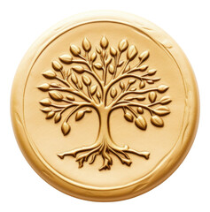 Wall Mural - PNG  Seal Wax Stamp tree jewelry pendant locket.