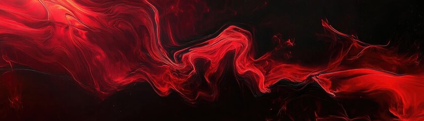 Poster - A captivating swirl of red liquid against a dark background, creating an abstract and dramatic visual impact for creative projects.