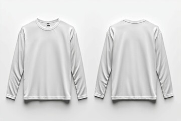 White Long Sleeve Tshirt Mockup Isolated created with Generative AI